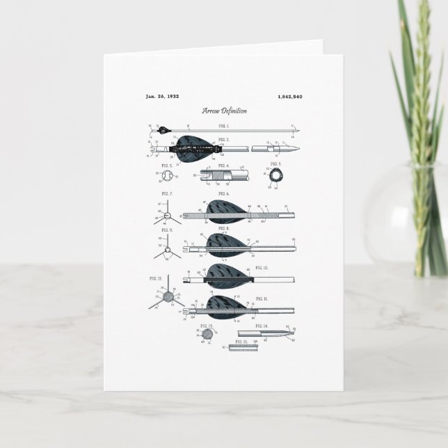 Pfeil für Bogendefinitionen Karte (Vorderseite)