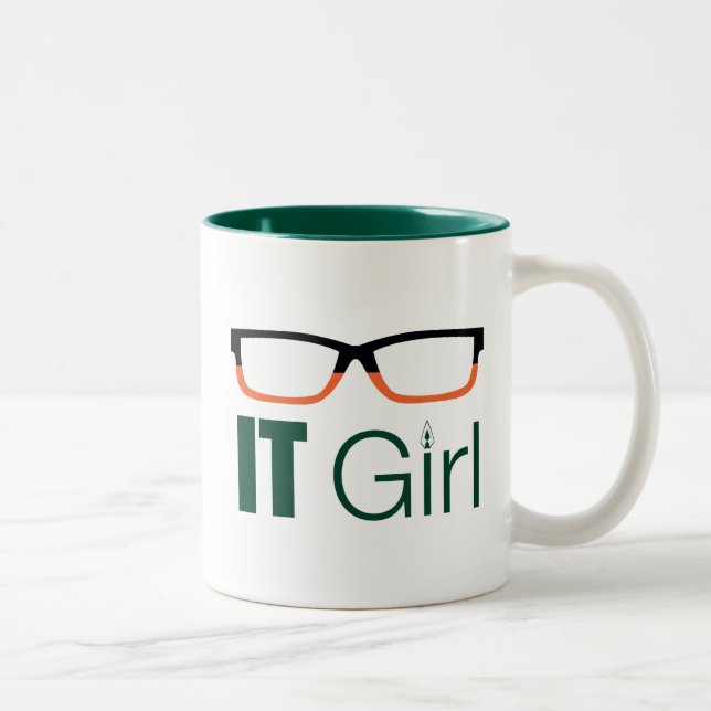 Pfeil | IT Girl Glasses Graphic Zweifarbige Tasse (Rechts)
