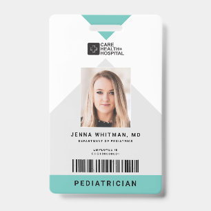 Pfeil Medizinisches Personal ID + Barcode Vertikal Ausweis