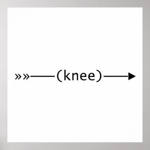 Pfeil nach Knie Poster