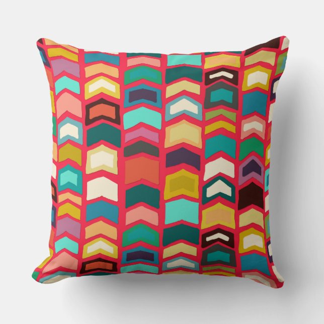 Pfeil-Pop rot Kissen (Vorderseite)