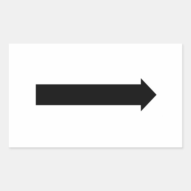 Pfeil Rechteckiger Aufkleber (Vorderseite)