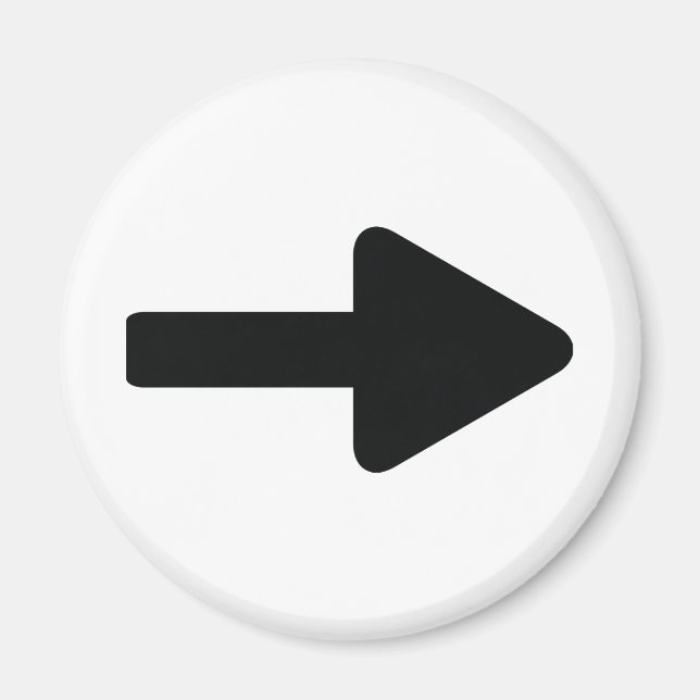 Pfeil rechts schwarz magnet (Vorne)