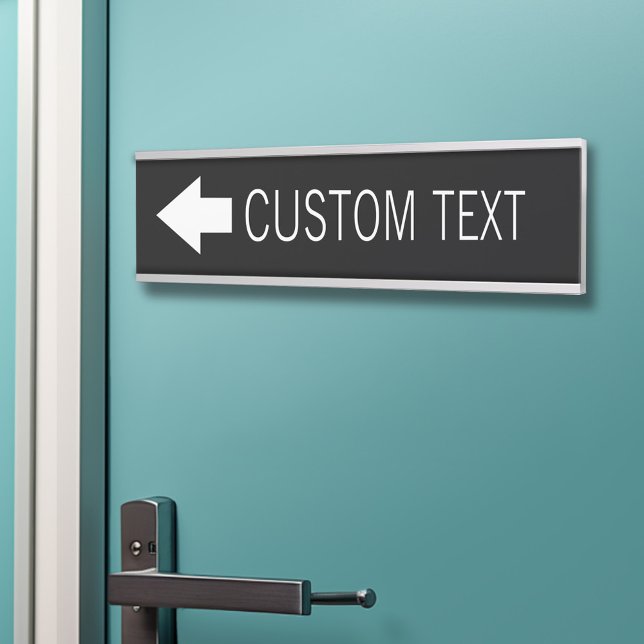 Pfeil-Richtung Zeichen mit benutzerdefiniertem Tex Türschild (Arrow Directional Sign with Custom Text)