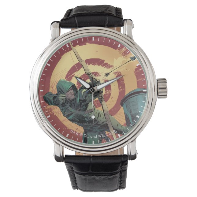 Pfeil | Rot-Pfeil-Brände von der Dachdecke Armbanduhr (Vorderseite)