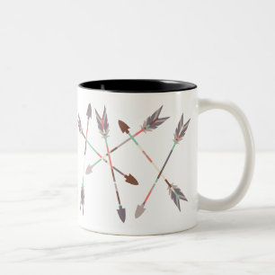 Pfeil-Stapel Zweifarbige Tasse