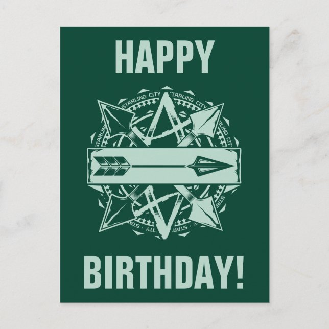 Pfeil | Starling City Arrow Abzeichen Postkarte (Vorderseite)