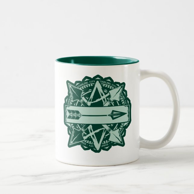 Pfeil | Starling City Arrow Abzeichen Zweifarbige Tasse (Rechts)