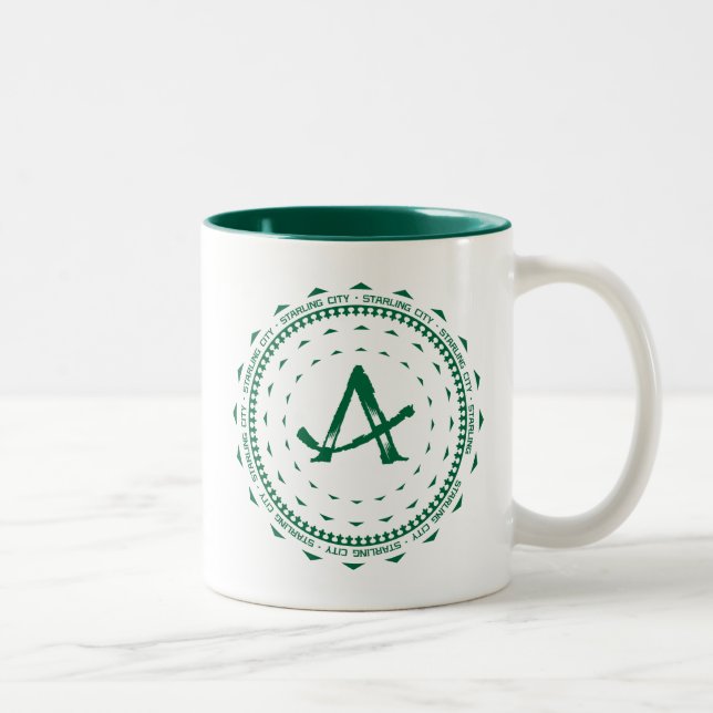 Pfeil | Starling City Arrow-Logo Zweifarbige Tasse (Rechts)