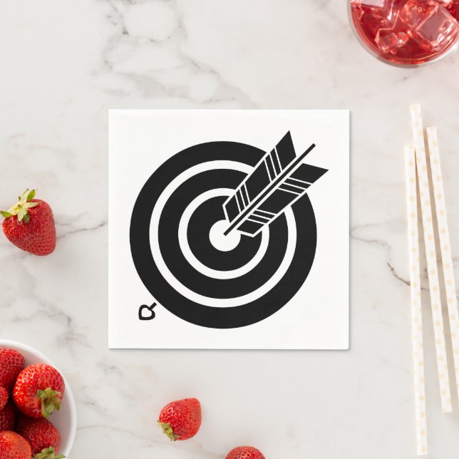 Pfeil traf das runde Ziel Paper & Party Napkins Serviette (Beispiel)