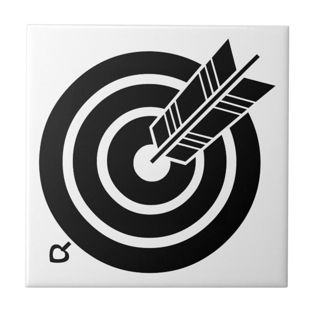 Pfeil traf ein rundes Ziel Decorative Tiles Fliese (Vorderseite)