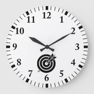 Pfeil traf ein rundes Ziel Große Wanduhr