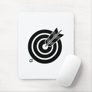 Pfeil traf ein rundes Ziel-Maus-Pads Mousepad