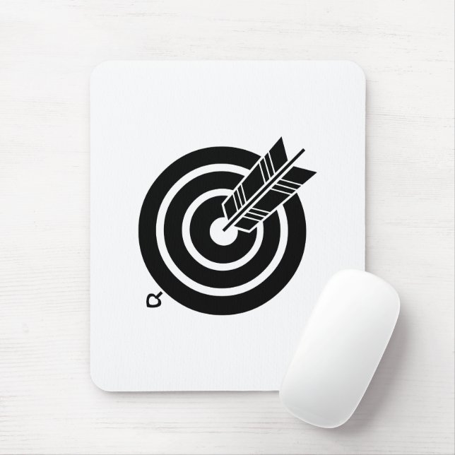 Pfeil traf ein rundes Ziel-Maus-Pads Mousepad (Mit Mouse)