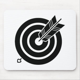 Pfeil traf ein rundes Ziel Mousepad