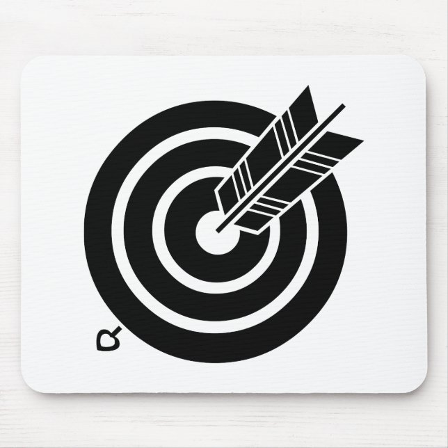 Pfeil traf ein rundes Ziel Mousepad (Vorne)