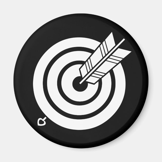 Pfeil traf einen runden Zielmagneten Magnet (Vorne)