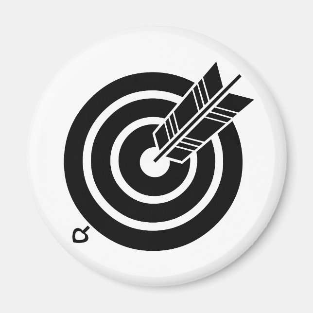 Pfeil traf einen runden Zielmagneten Magnet (Vorne)