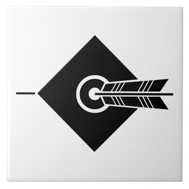 Pfeil-Trefferziel Dekorative Tiles Fliese (Vorderseite)