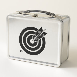 Pfeil trifft eine runde Ziel Lunchboxen