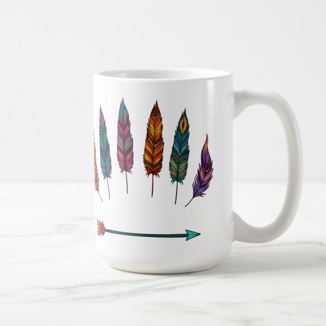 Pfeil und Federn Kaffeetasse (Rechts)