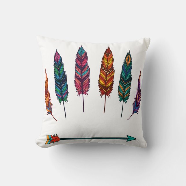 Pfeil und Federn Kissen (Vorderseite)