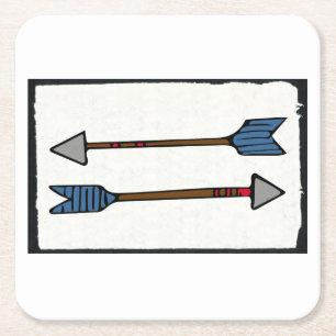 Pfeil-Untersetzer - handgeschrieben Rechteckiger Pappuntersetzer