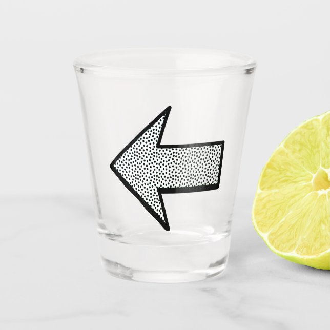 Pfeil, Zeichen, Symbol frei Vektor-Grafik Schnapsglas (Vorderseite)