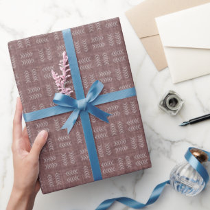 Pfeile auf grauer roter Leinwand Geschenkpapier