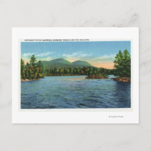 Pfeile Eintritt, Zunge und fünf Kilometer Postkarte