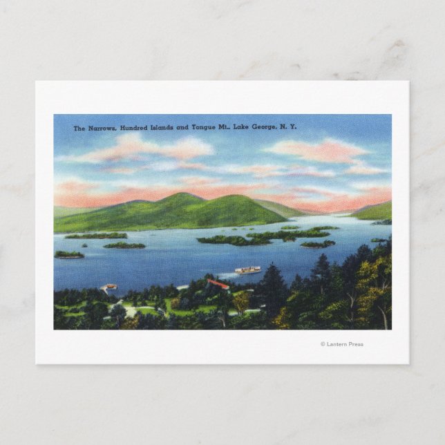 Pfeile, hundert Inseln, Aussicht auf die Zunge Postkarte (Vorderseite)