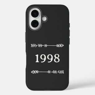 Pfeile, Kreis und Ihre Anzahl oder Ihr Jahr iPhone 16 Hülle