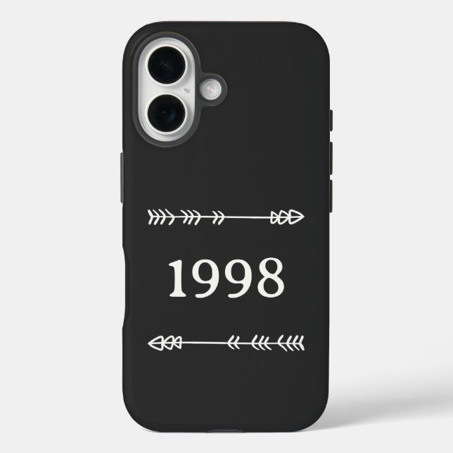 Pfeile, Kreis und Ihre Anzahl oder Ihr Jahr Case-Mate iPhone Hülle (Rückseite)