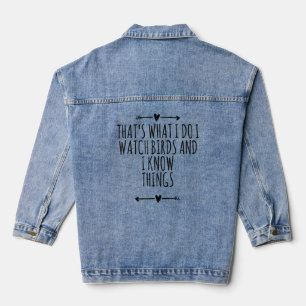 Pfeile Liebe Das ist es, was ich Vögel beobachte u Jeansjacke