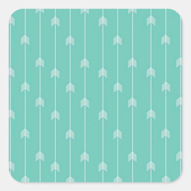 Pfeile Quadratischer Aufkleber (Vorderseite)