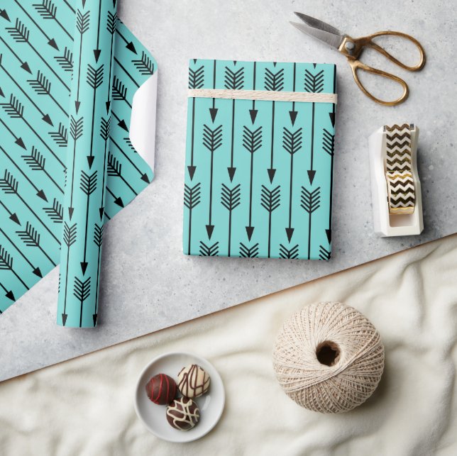 Pfeile trendy modernes Muster wählen eine FARBE Geschenkpapier (Kunsthandwerk)