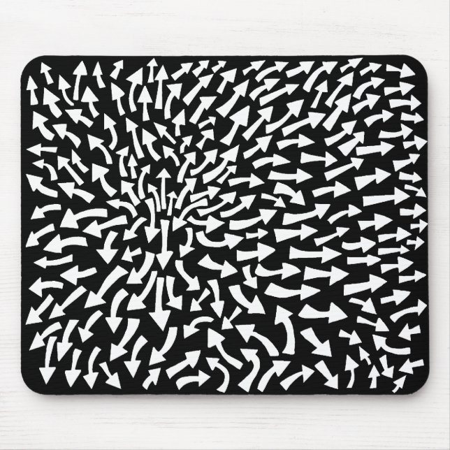 Pfeile - weiß auf schwarz mousepad (Vorne)