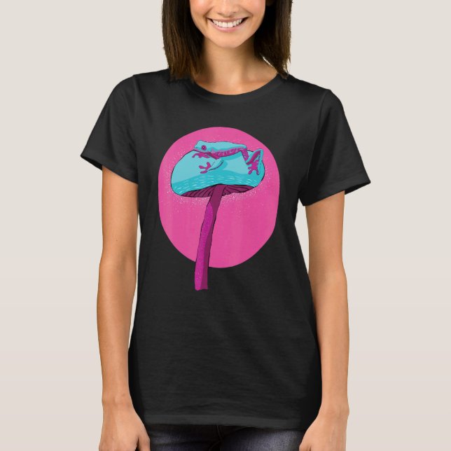 Pfeilgiftfrosch auf Pilz T-Shirt (Vorderseite)