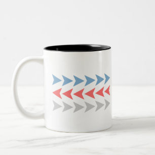 Pfeilmuster Zweifarbige Tasse