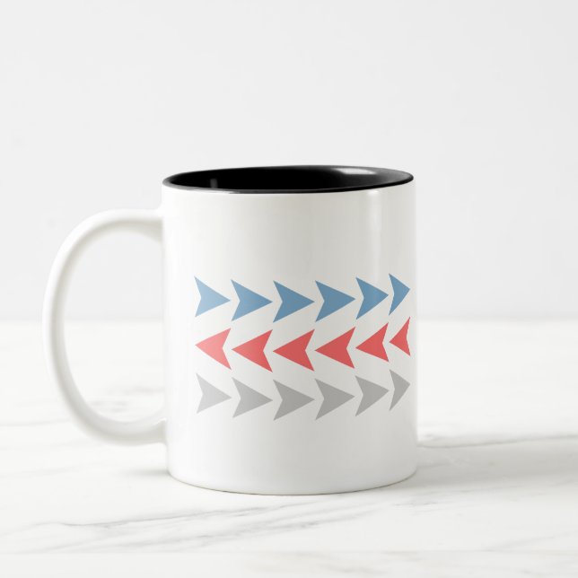 Pfeilmuster Zweifarbige Tasse (Links)