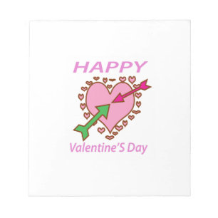 Pfeilspaß des Valentinstag-Geschenk-romantischer Notizblock