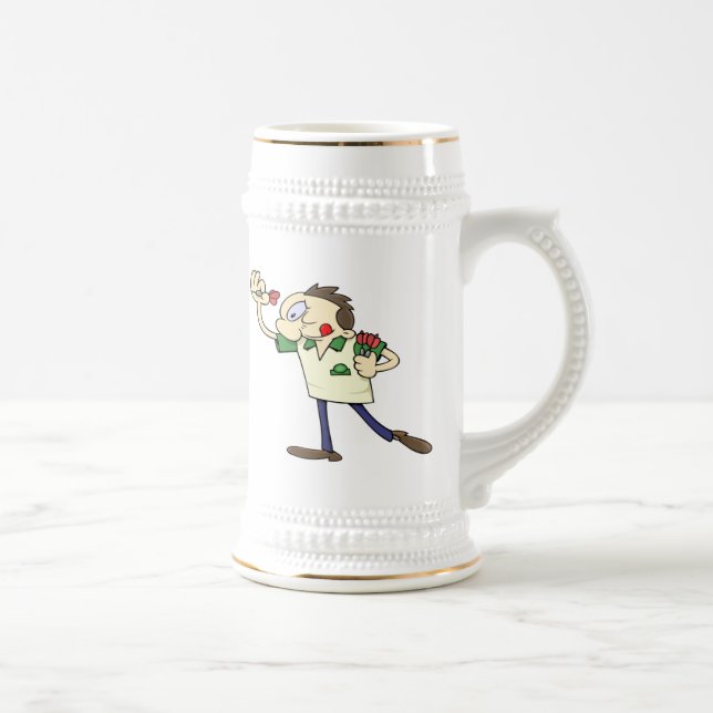 Pfeilspieler Bierglas (Rechts)