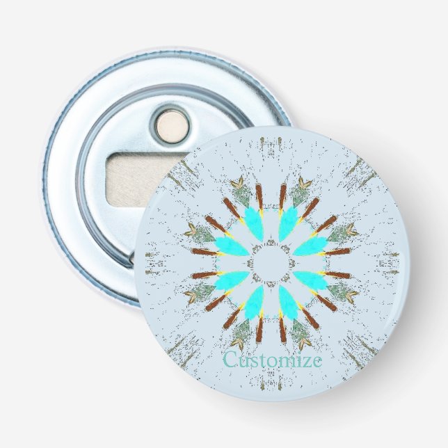 Pfeilspitzen Pow-wow Muster Thunder_Cove Flaschenöffner (Vorderseite)