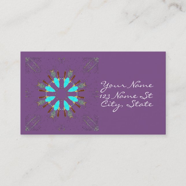 Pfeilspitzen Pow-wow Muster Thunder_Cove Visitenkarte (Vorderseite)