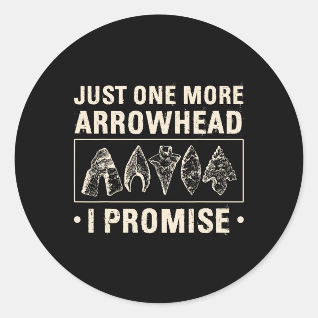 Pfeilspitzen Runder Aufkleber (Vorderseite)