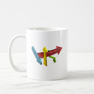 Pfeilsymbole Design   Moderne Grafik & Geometrie Kaffeetasse