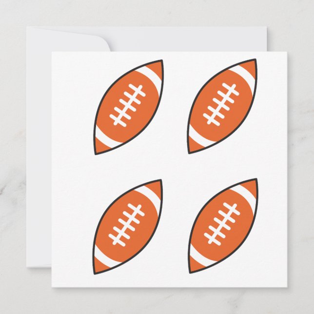 Pfeilwerfen der American Football Illustration Einladung (Vorderseite)