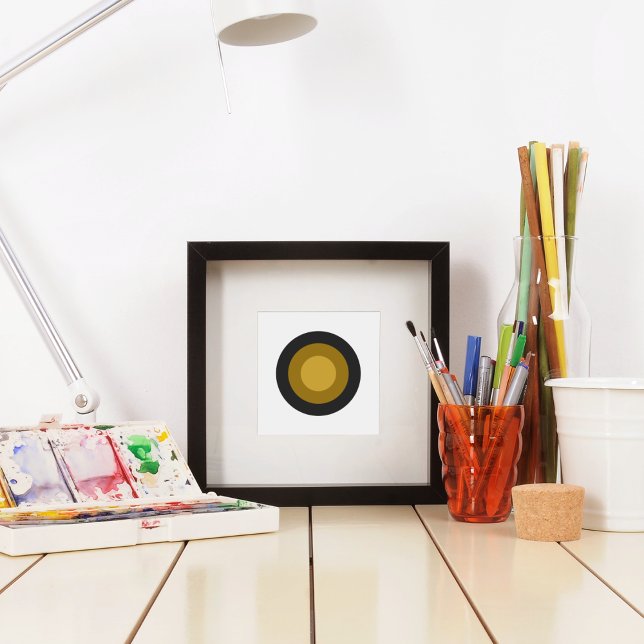 Pfeilzeigerstil Poster (Black And Gold Mid Century)