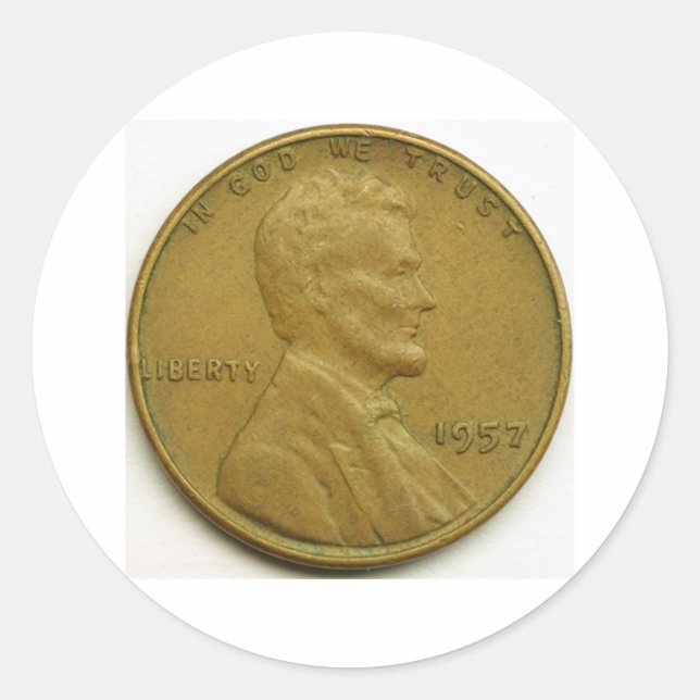 Pfennig Runder Aufkleber (Vorderseite)