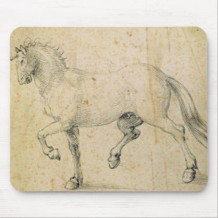 Pferd, 1503 (Feder auf Papier) Mousepad